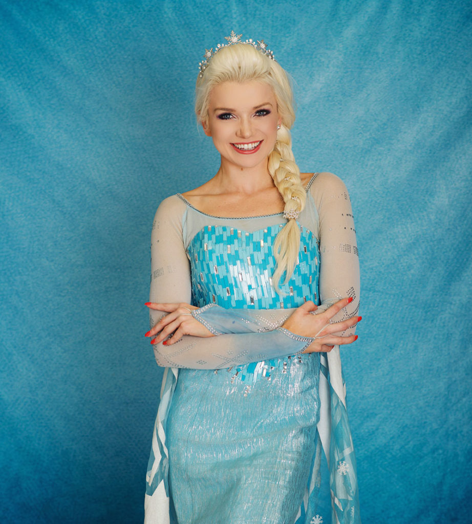 Lydia dressed as the Snow Princess