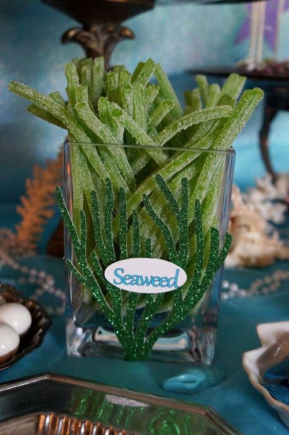 mermaid themed party seaweed sweets